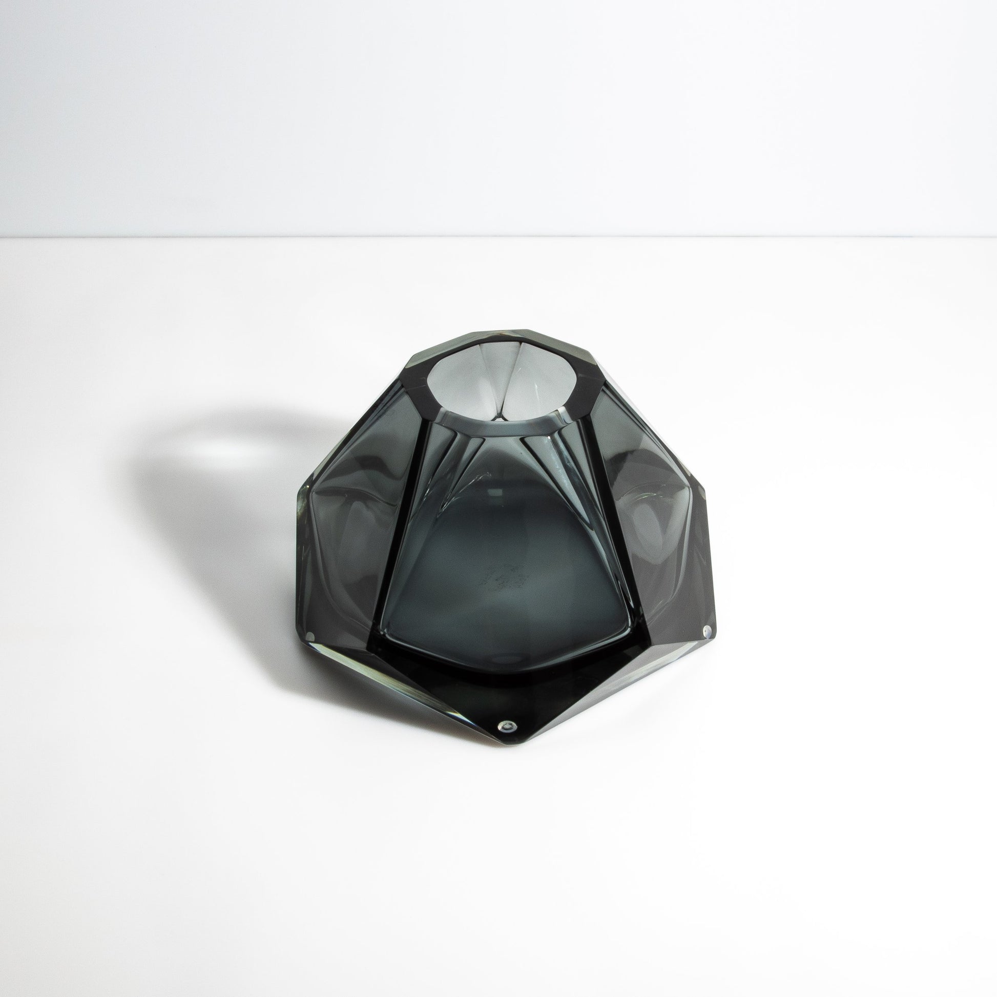 Murano Briolette Vase in Grey