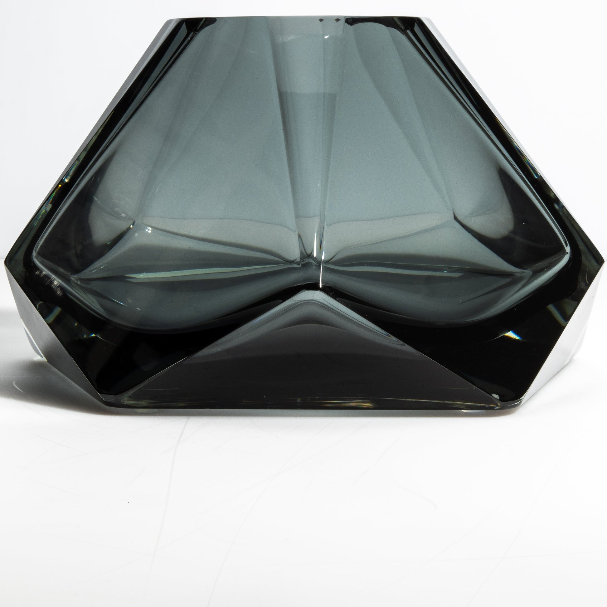 Murano Briolette Vase in Grey