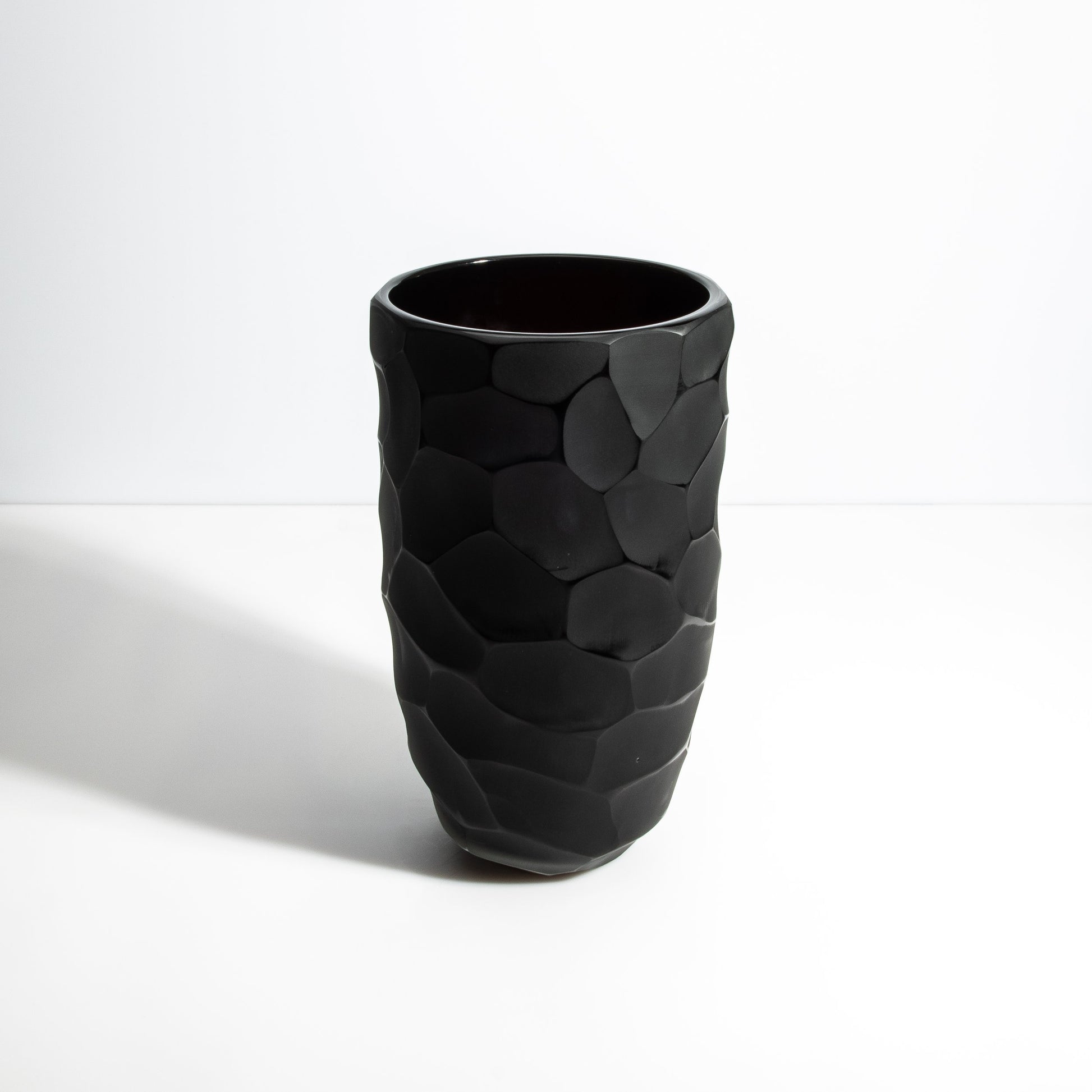 Murano Moon Vase in Black