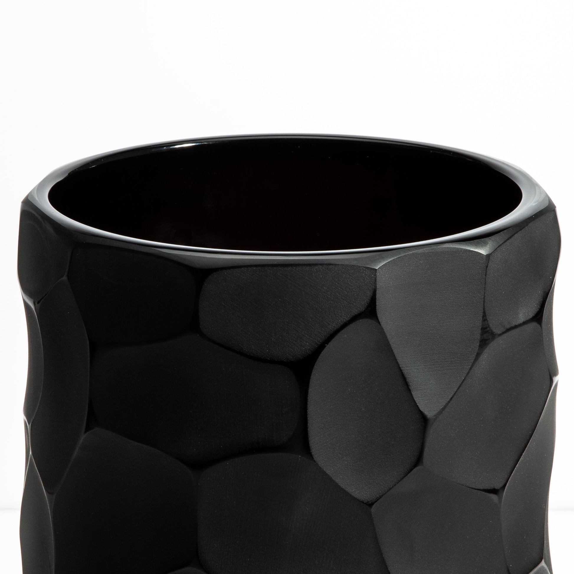 Murano Moon Vase in Black