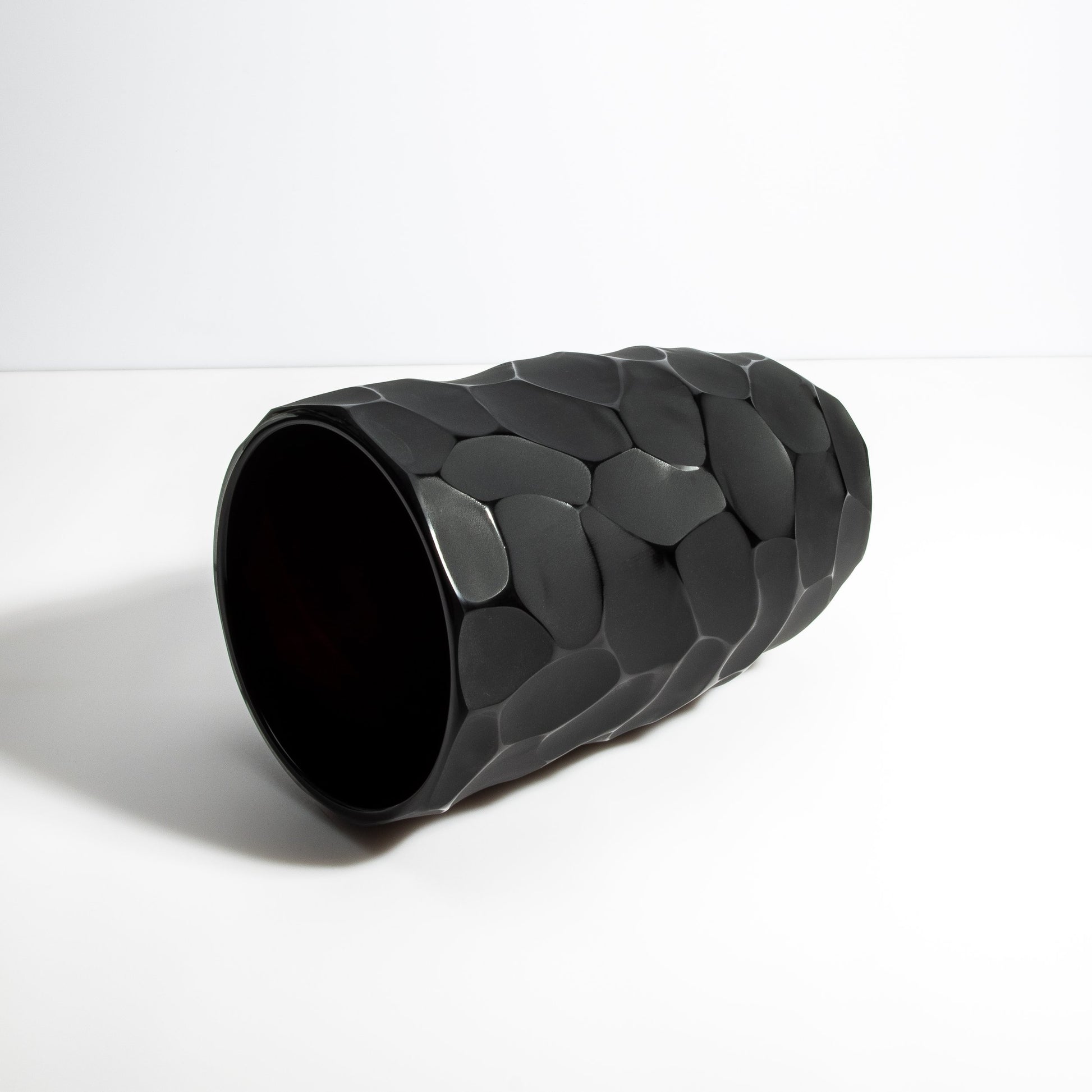 Murano Moon Vase in Black