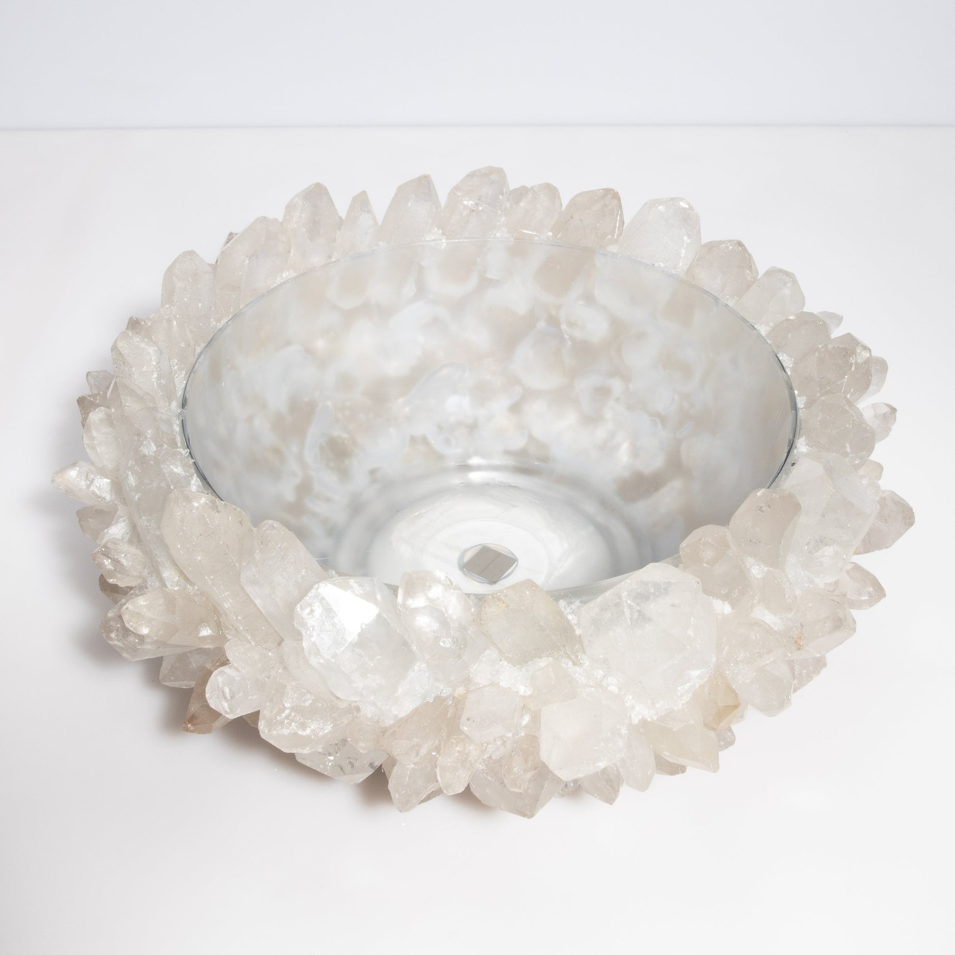 Classic Large Bowl in Clear Quartz by Kathryn McCoy