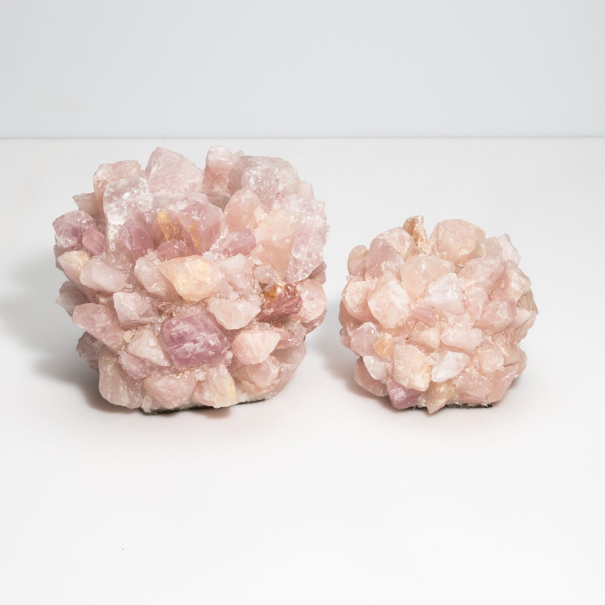Votive Holder in Pink Quartz Large by Kathryn McCoy