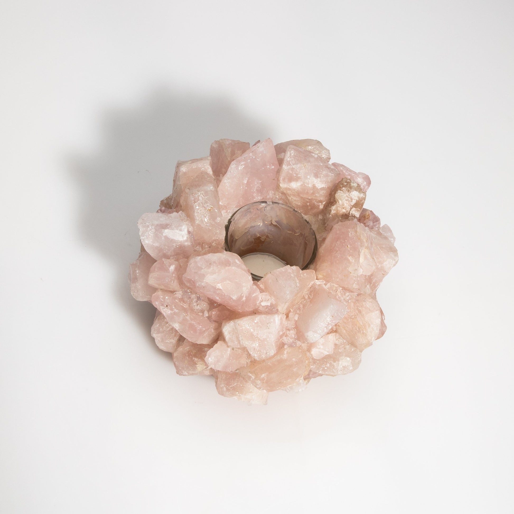 Votive Holder in Pink Quartz Classic by Kathryn McCoy