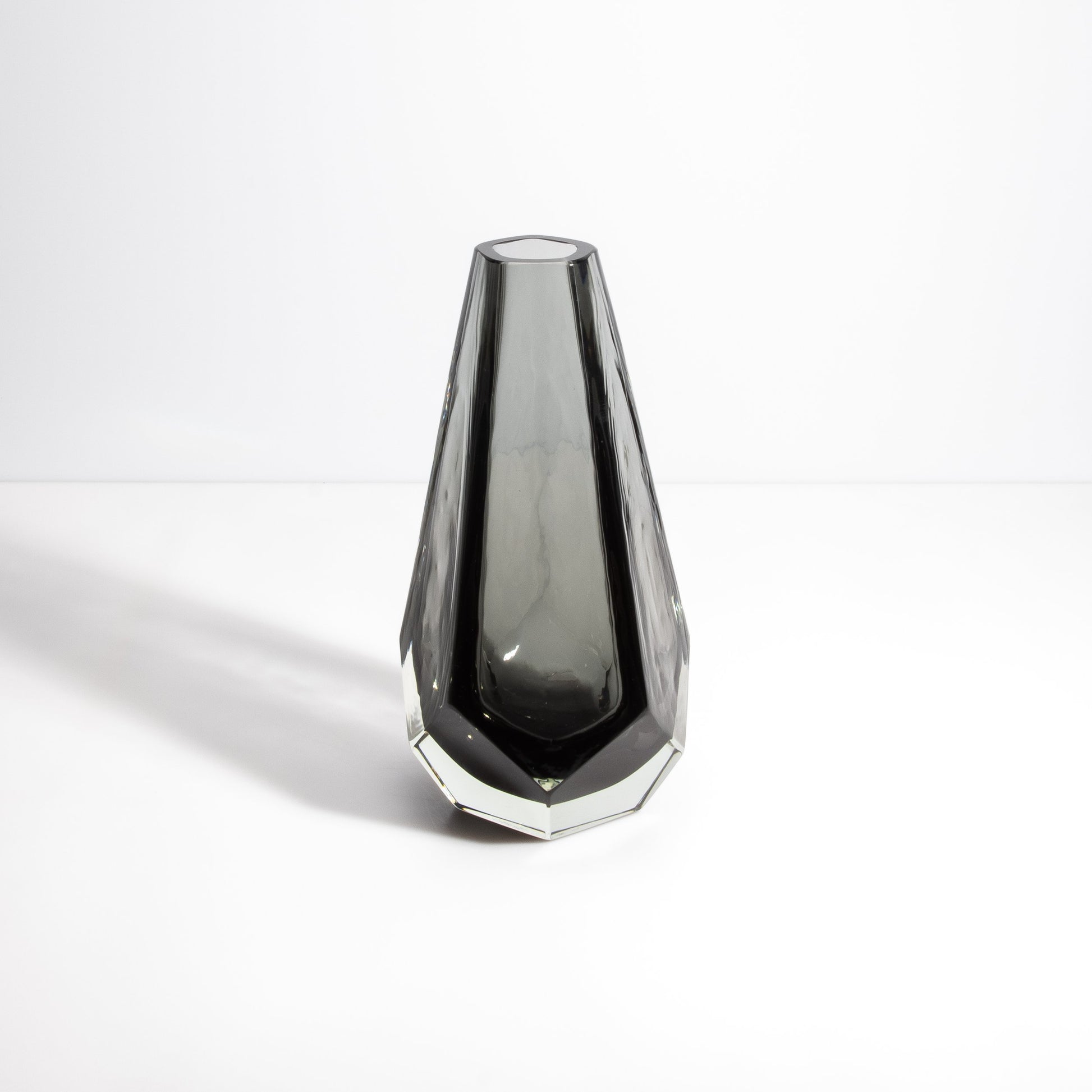 Murano Pentagonal Vase in Grey