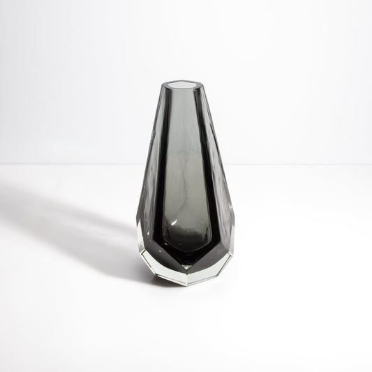Murano Pentagonal Vase in Grey