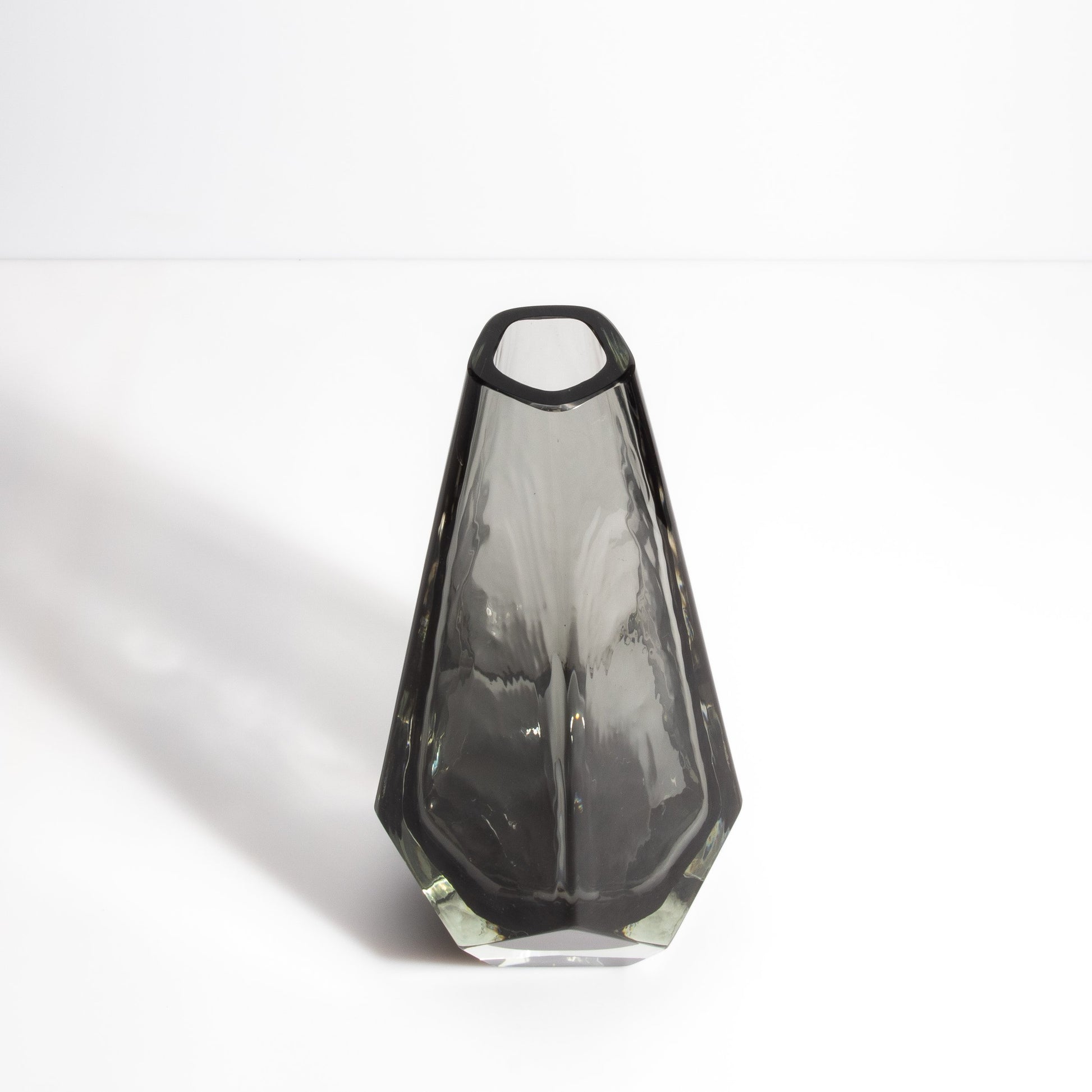 Murano Pentagonal Vase in Grey