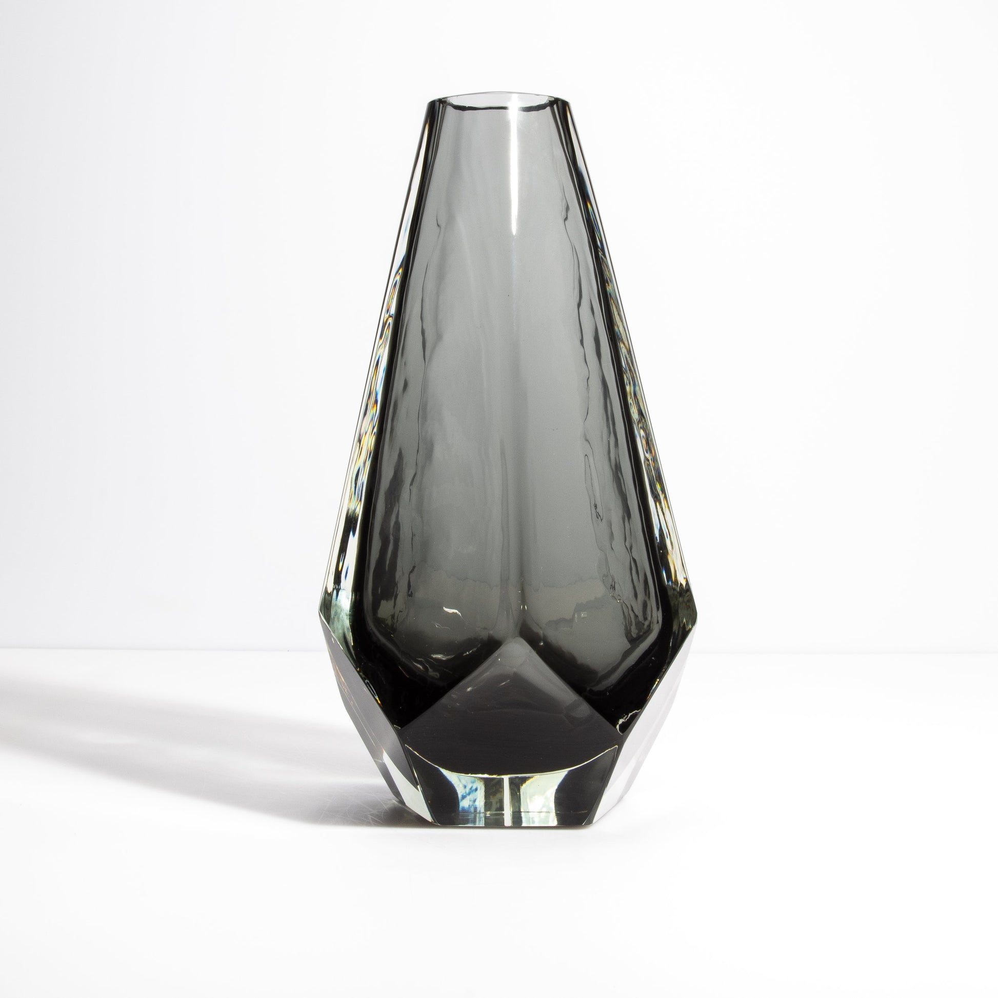 Murano Pentagonal Vase in Grey