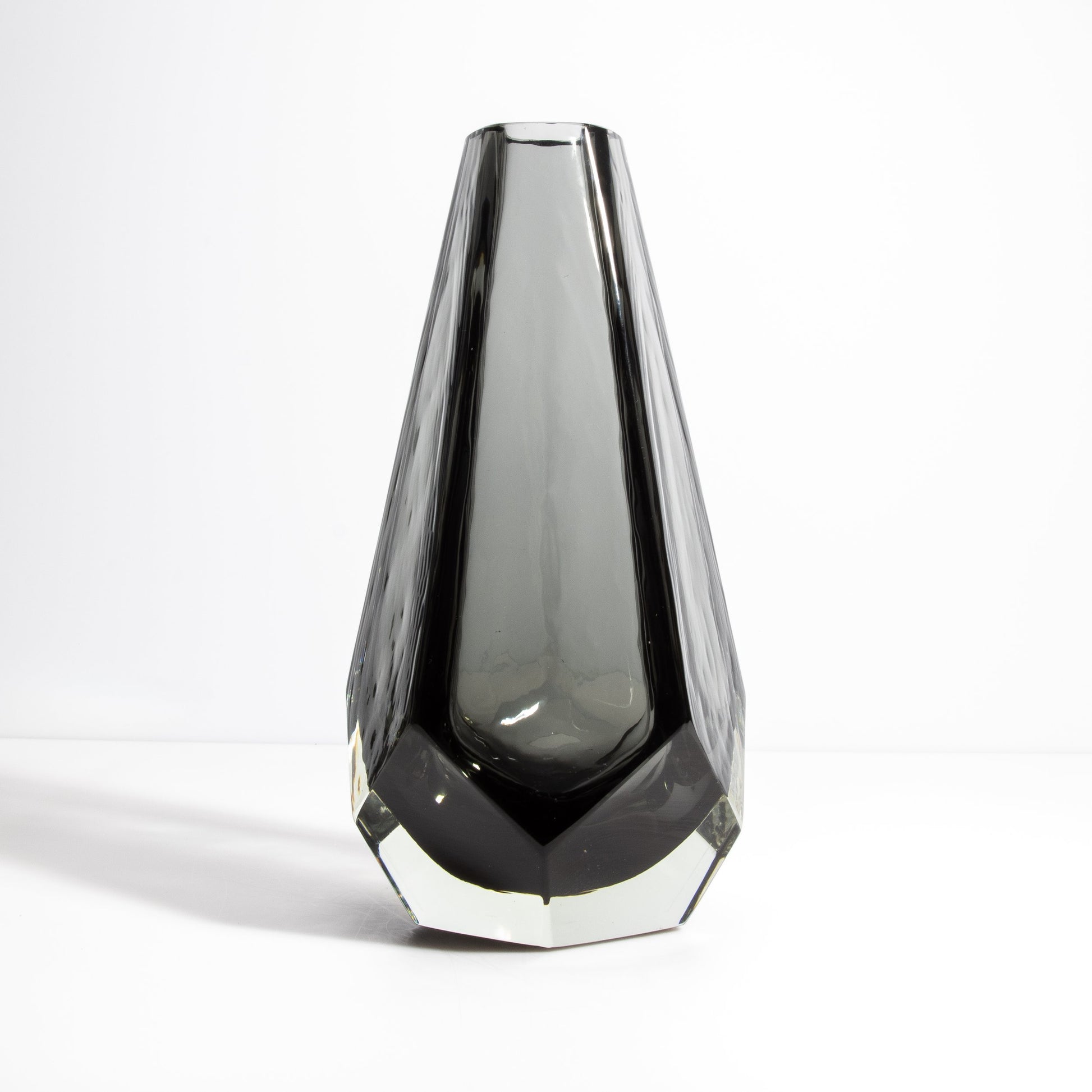 Murano Pentagonal Vase in Grey
