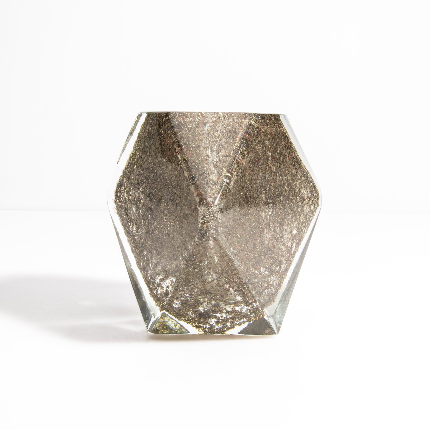 Murano Vase in Gold Brass