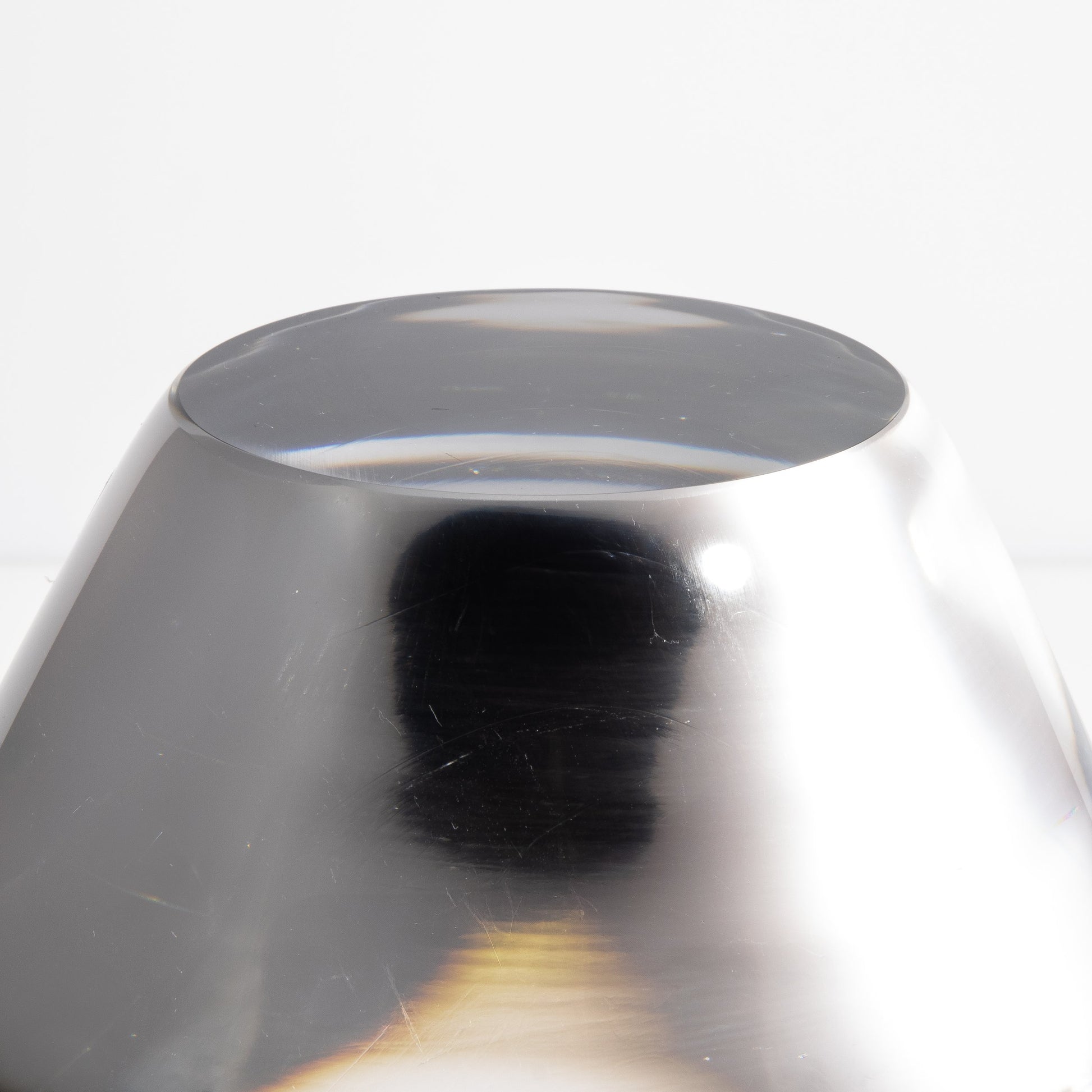 Murano Sculpture in Crystal Clear with the Black Detail