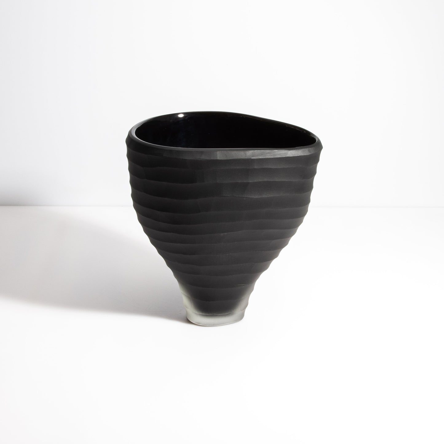 Murano Pedrera Vase in Black