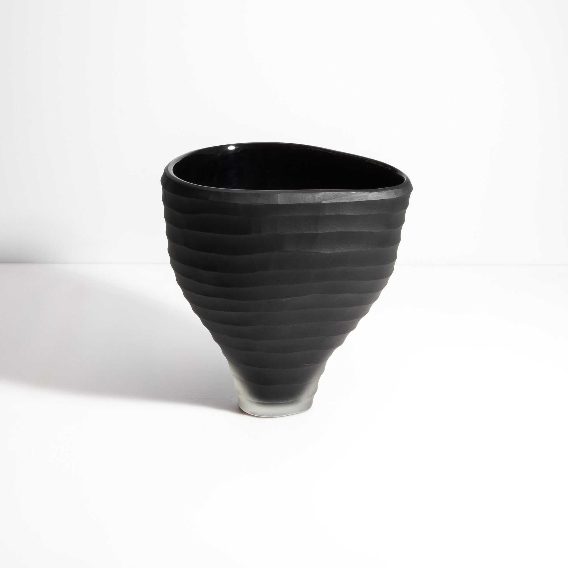 Murano Pedrera Vase in Black