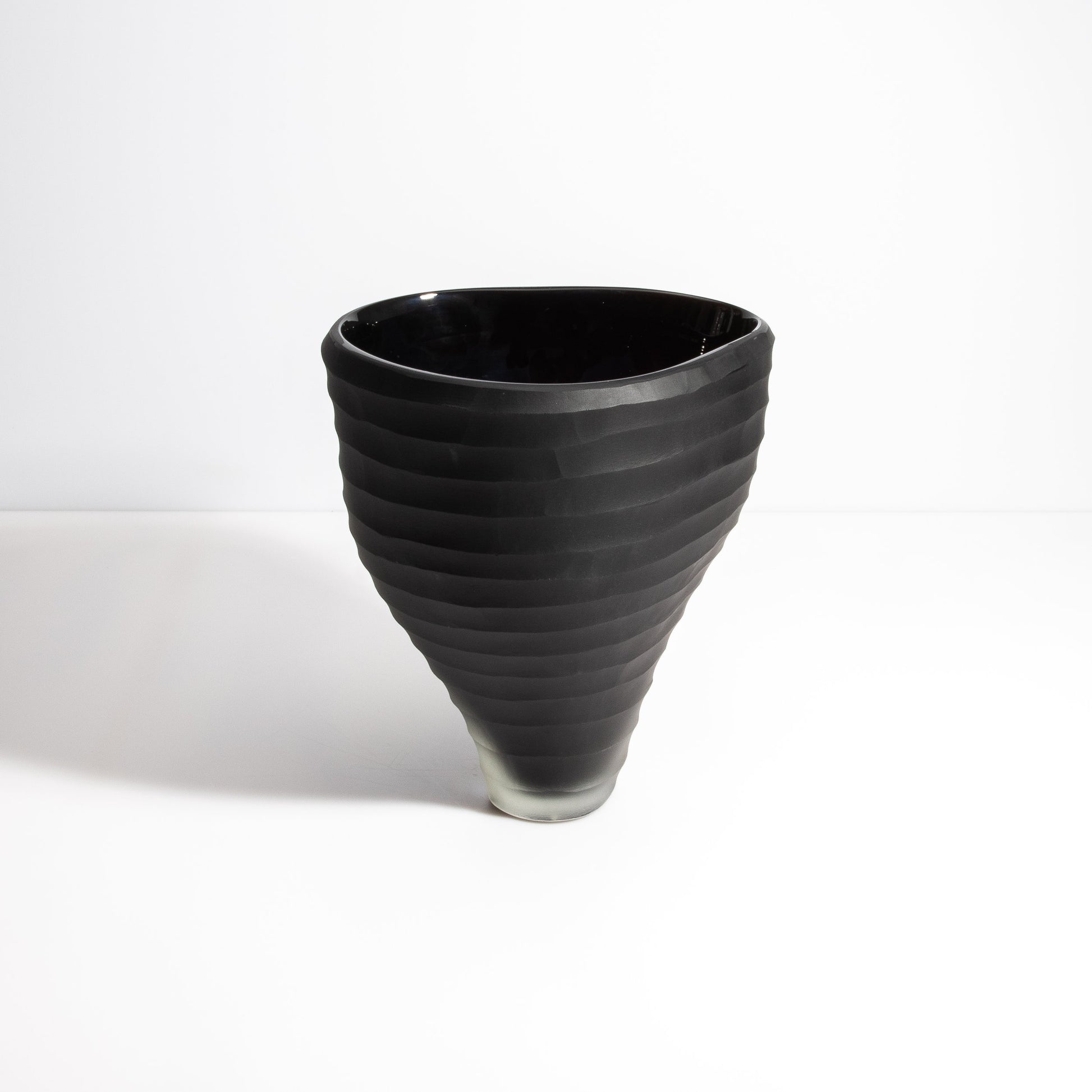 Murano Pedrera Vase in Black