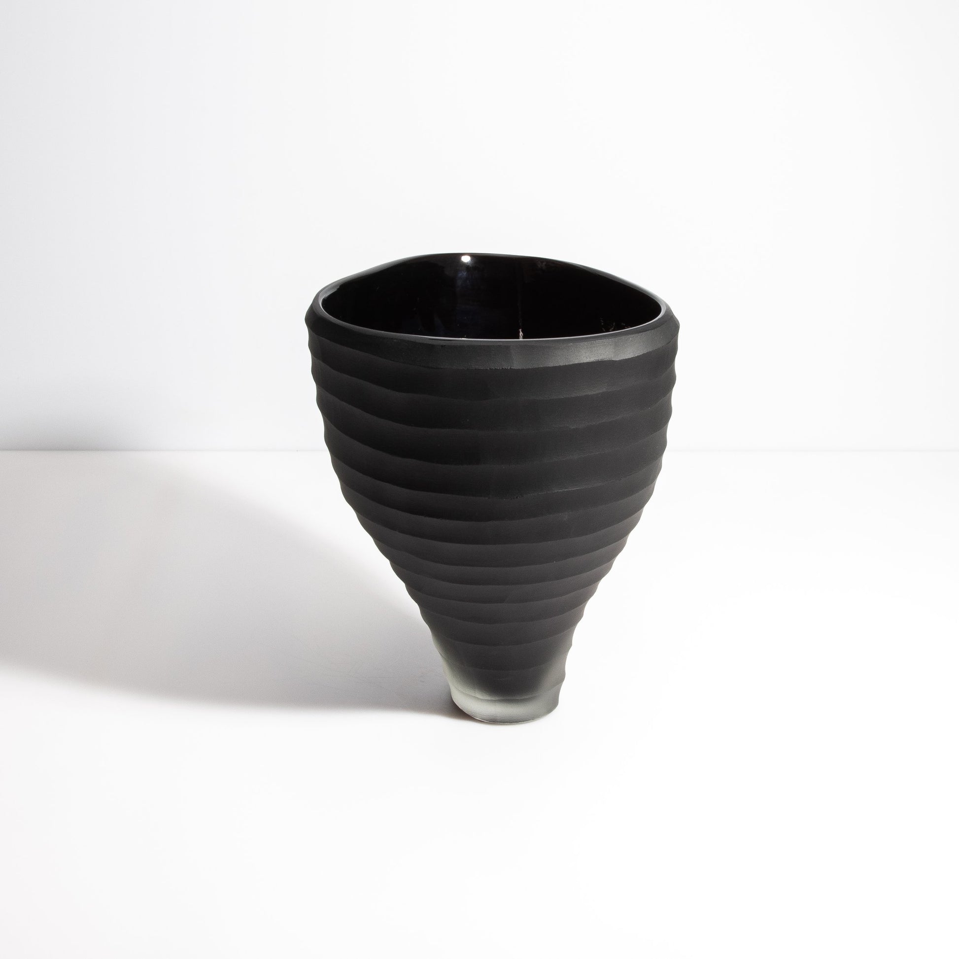 Murano Pedrera Vase in Black