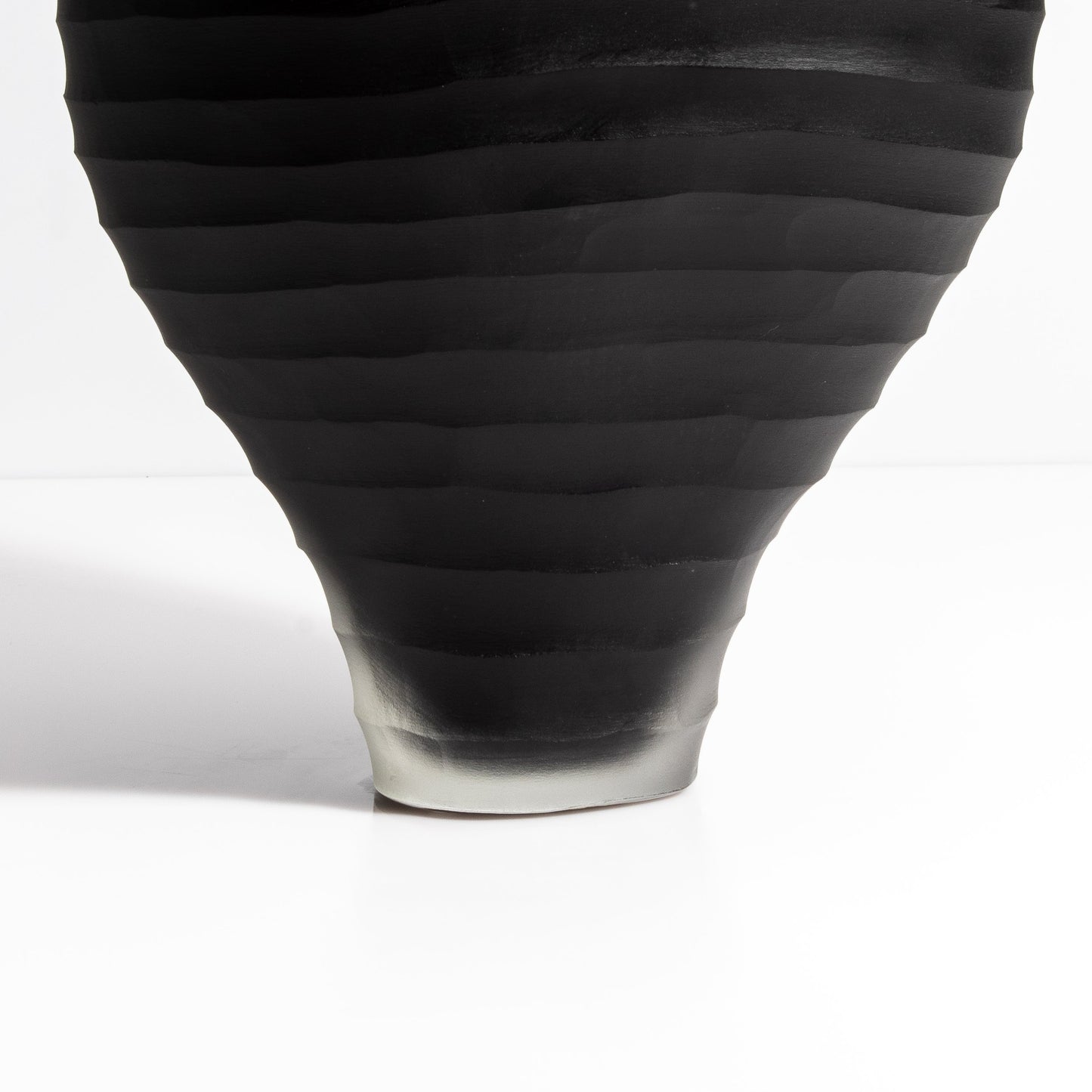 Murano Pedrera Vase in Black