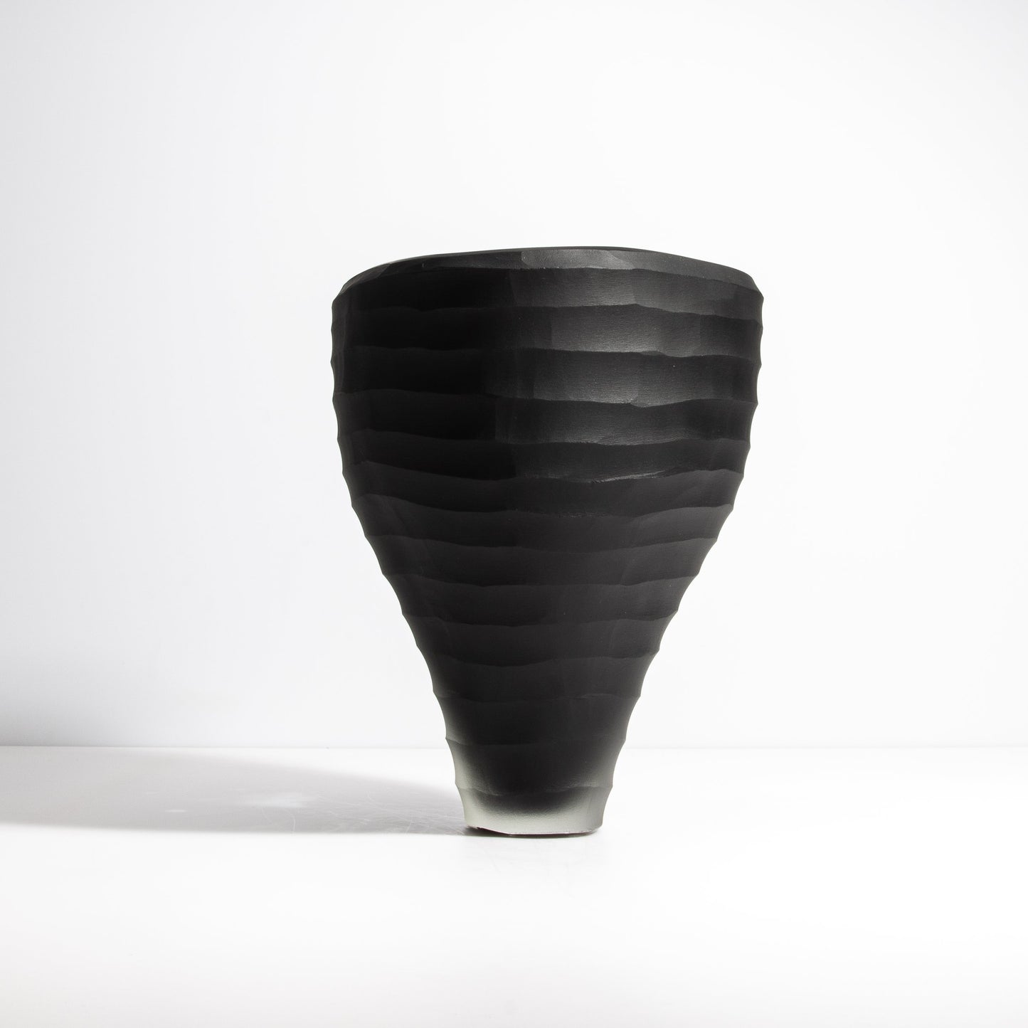 Murano Pedrera Vase in Black