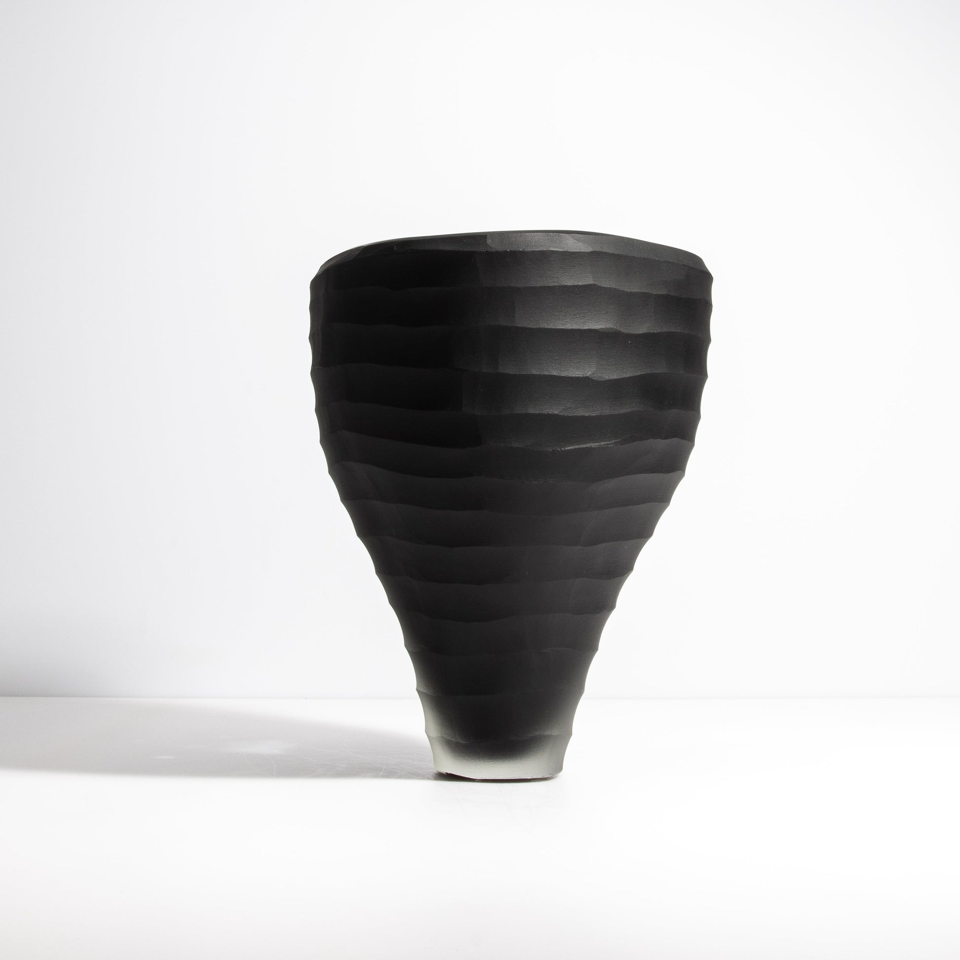 Murano Pedrera Vase in Black