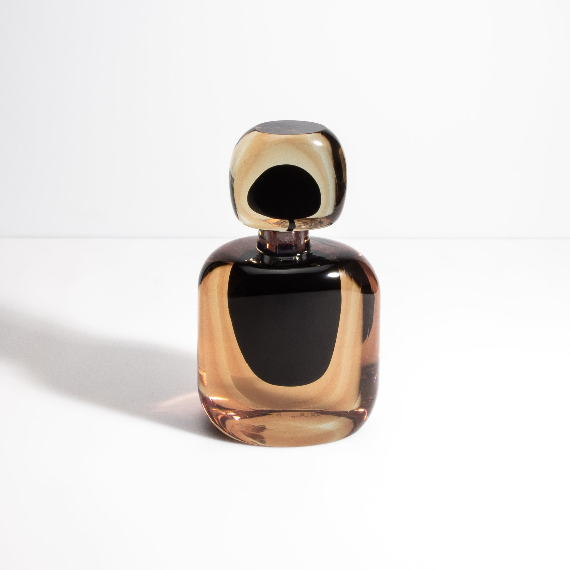 Murano Bottle in Smoky Quartz and Onyx Black