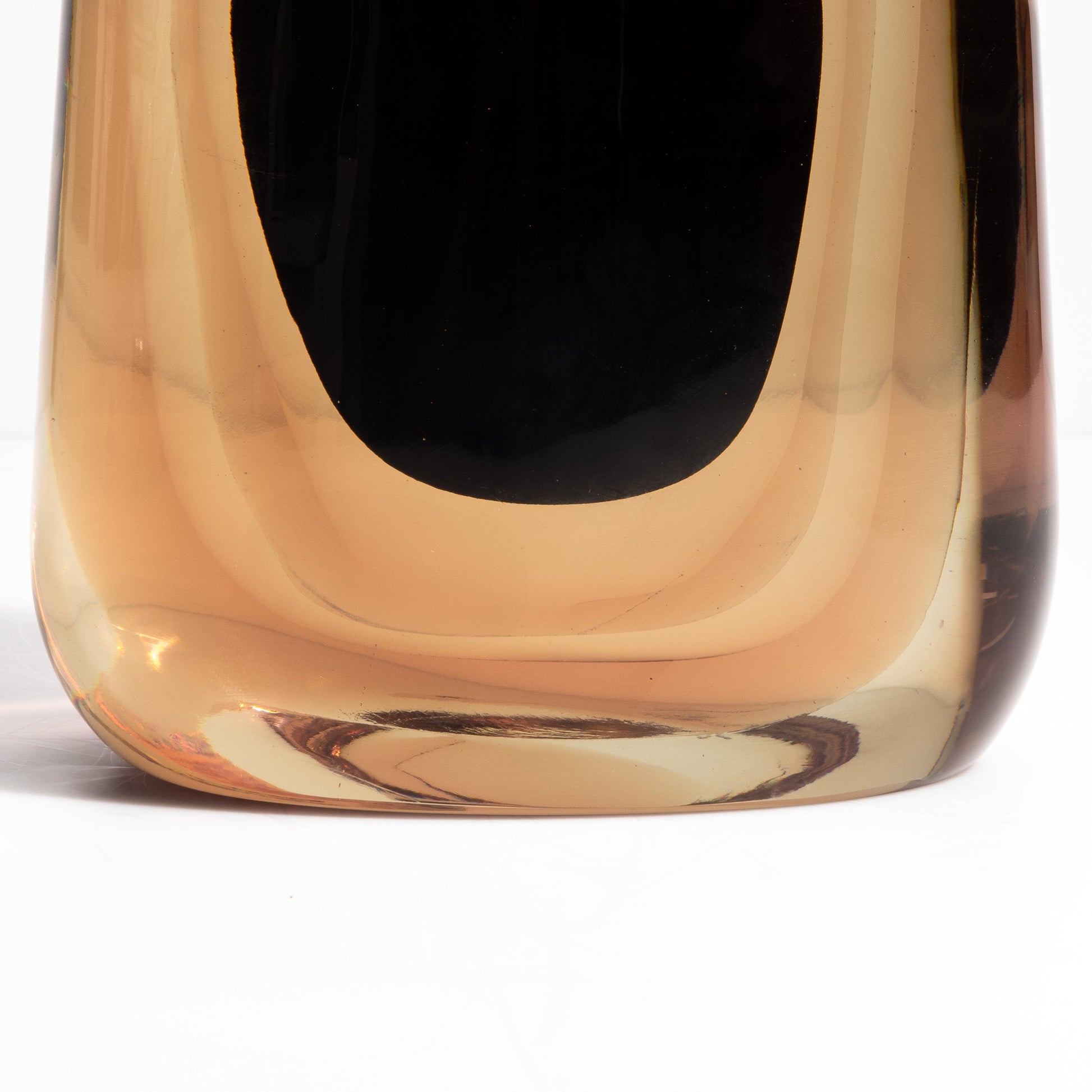 Murano Bottle in Smoky Quartz and Onyx Black