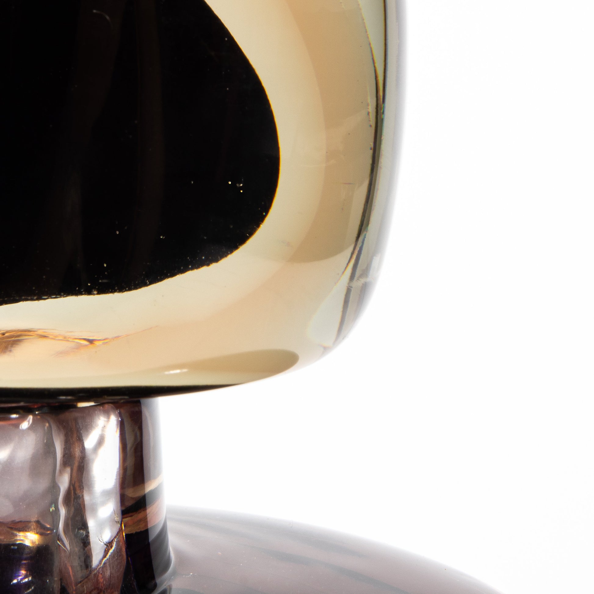 Murano Bottle in Smoky Quartz and Onyx Black