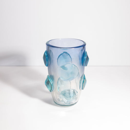 Murano Vase in Light Lagoon Blue