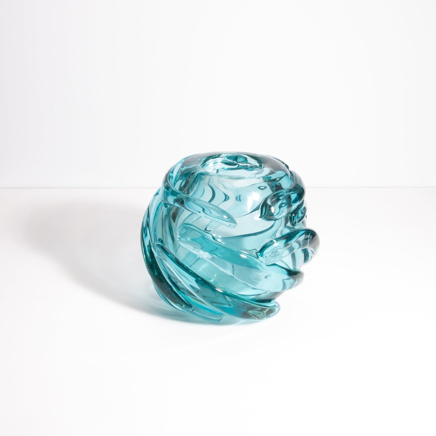 Murano Gomitolo Vase in Aqua Blue