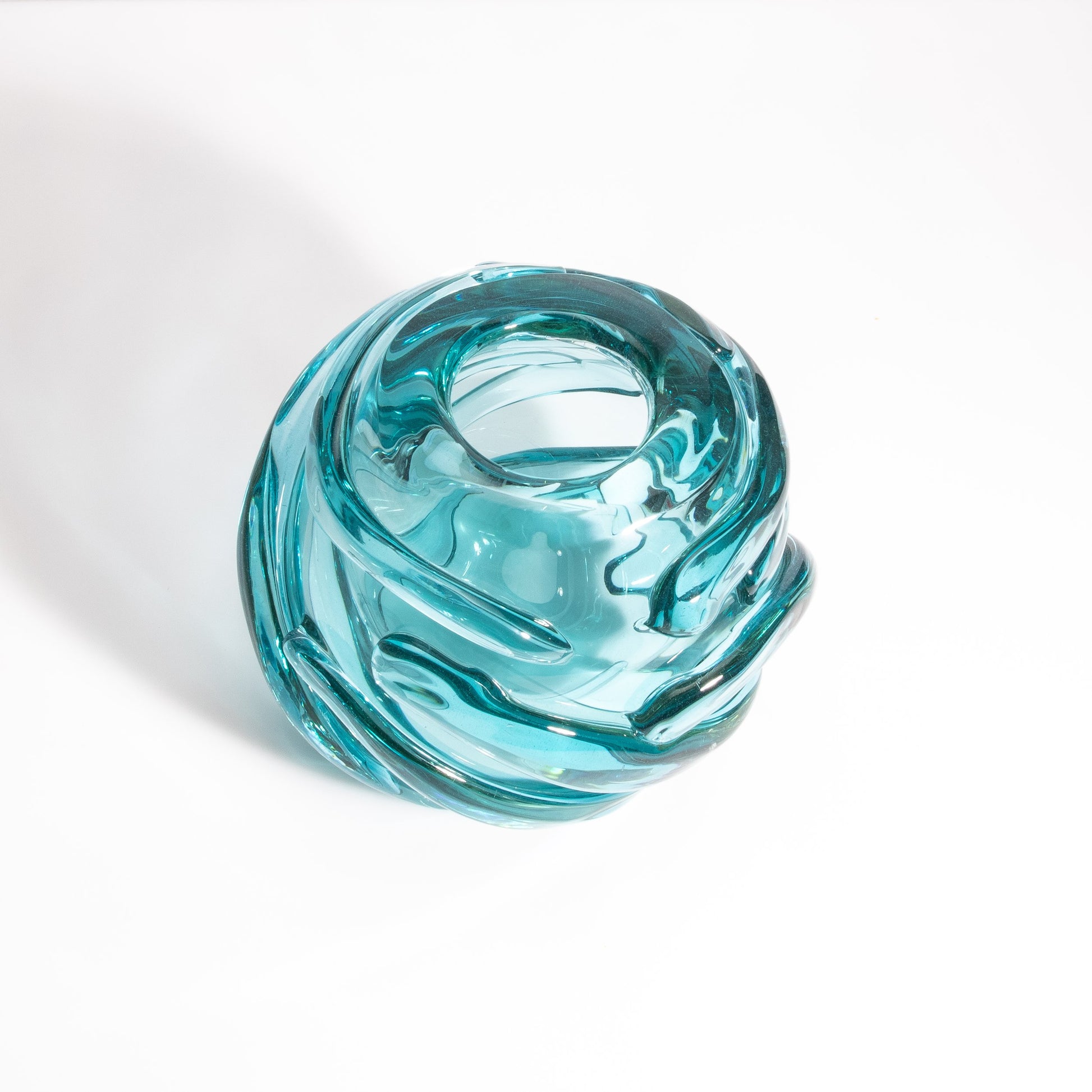 Murano Gomitolo Vase in Aqua Blue