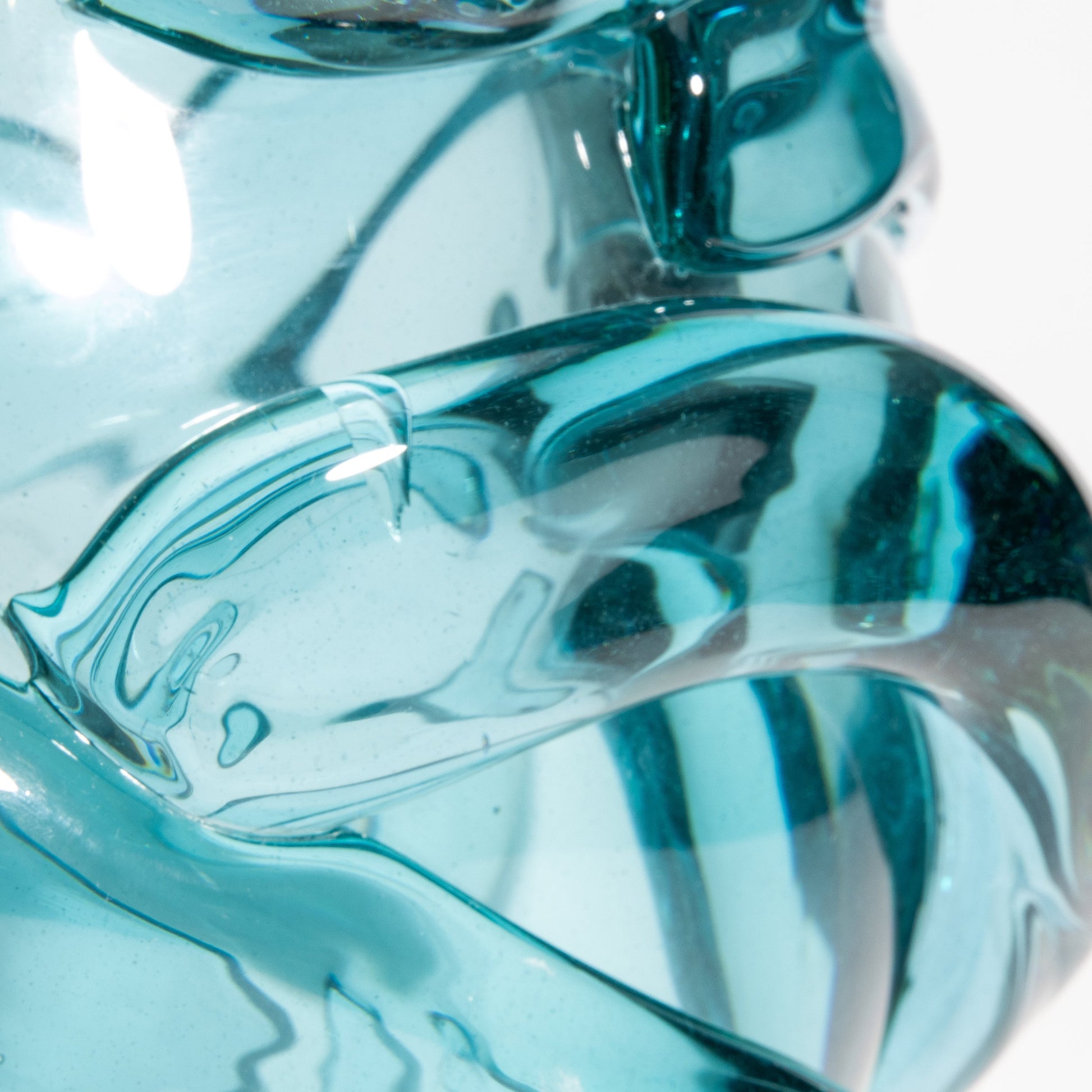 Murano Gomitolo Vase in Aqua Blue