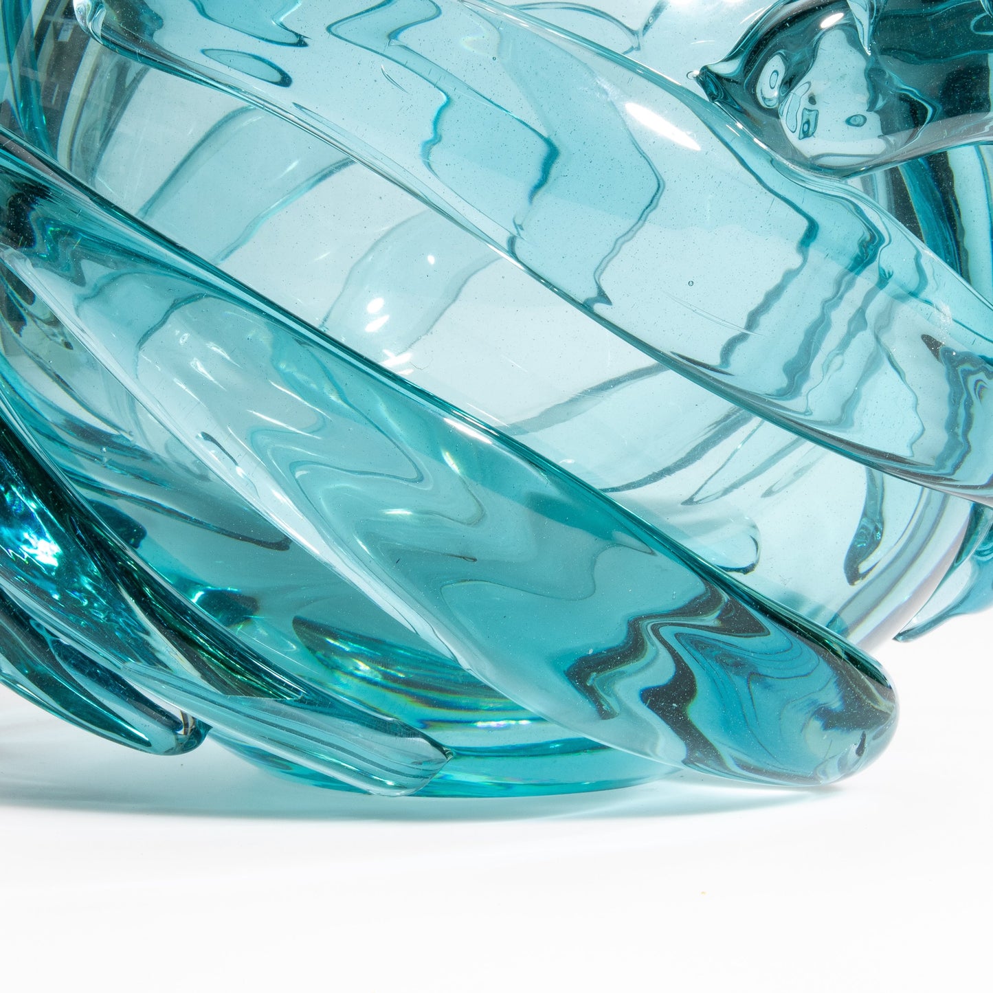 Murano Gomitolo Vase in Aqua Blue