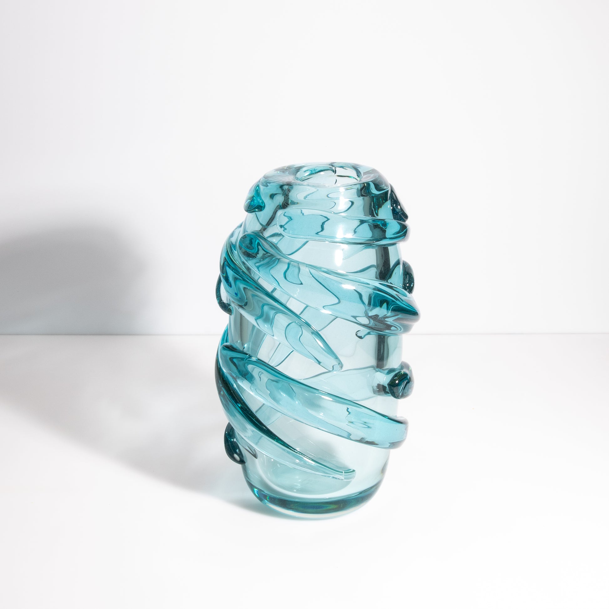 Murano Gomitolo Vase in Aqua Blue