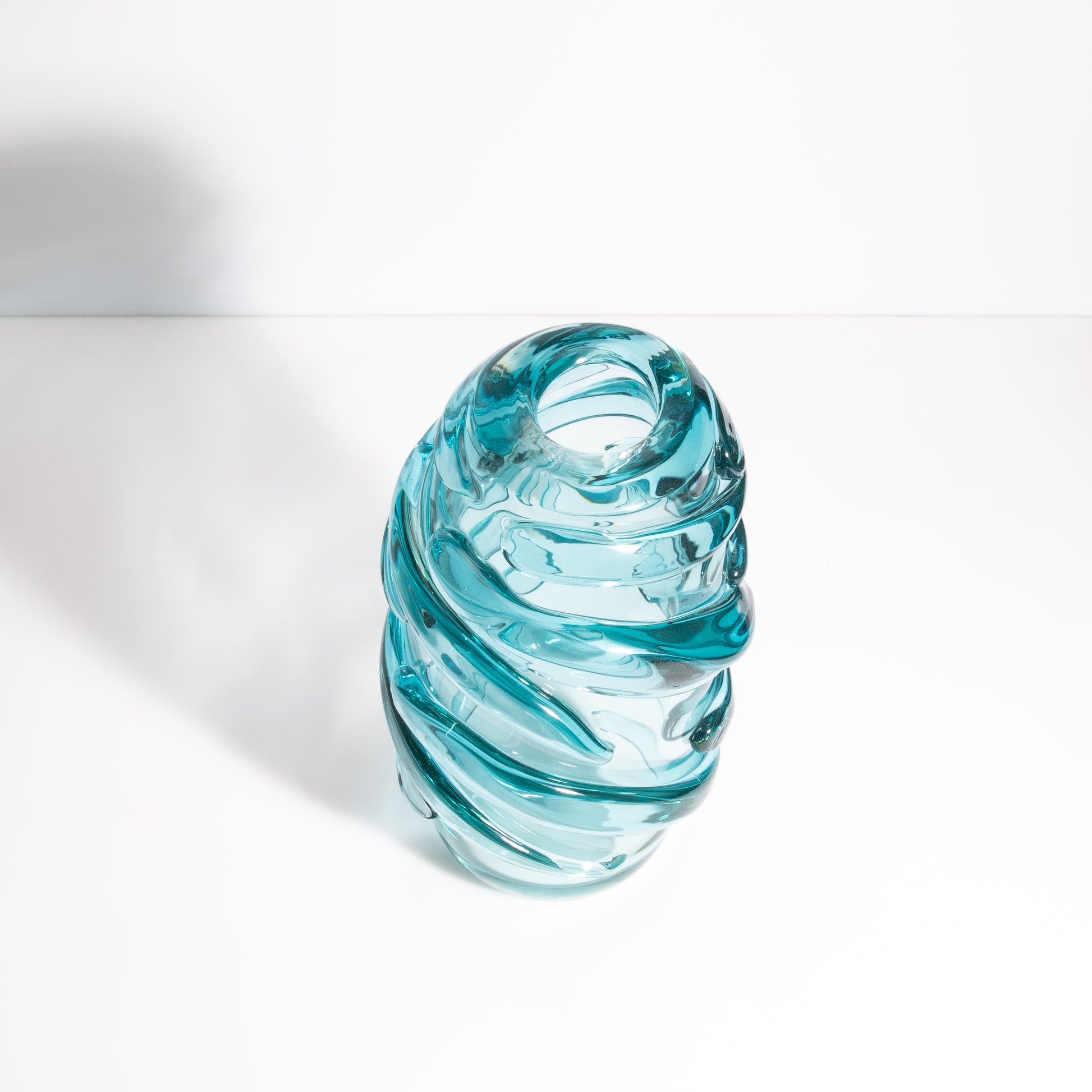 Murano Gomitolo Vase in Aqua Blue