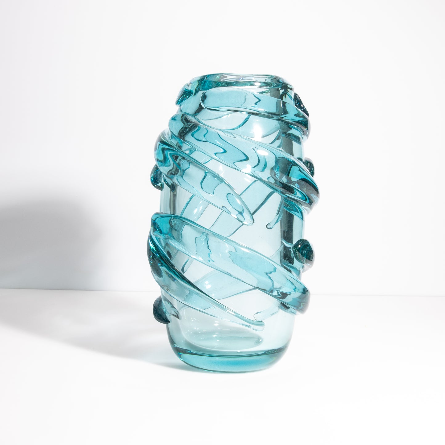 Murano Gomitolo Vase in Aqua Blue