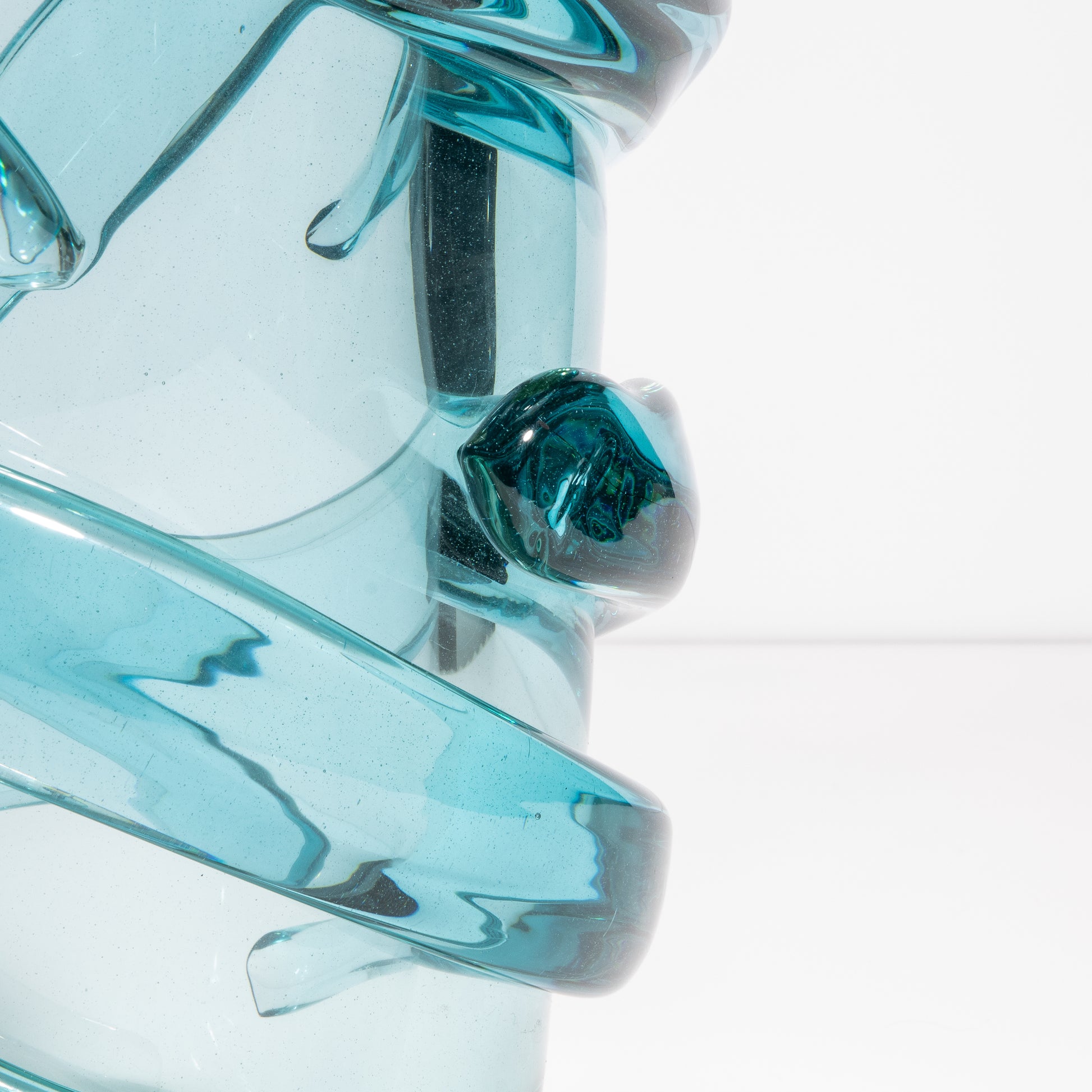 Murano Gomitolo Vase in Aqua Blue
