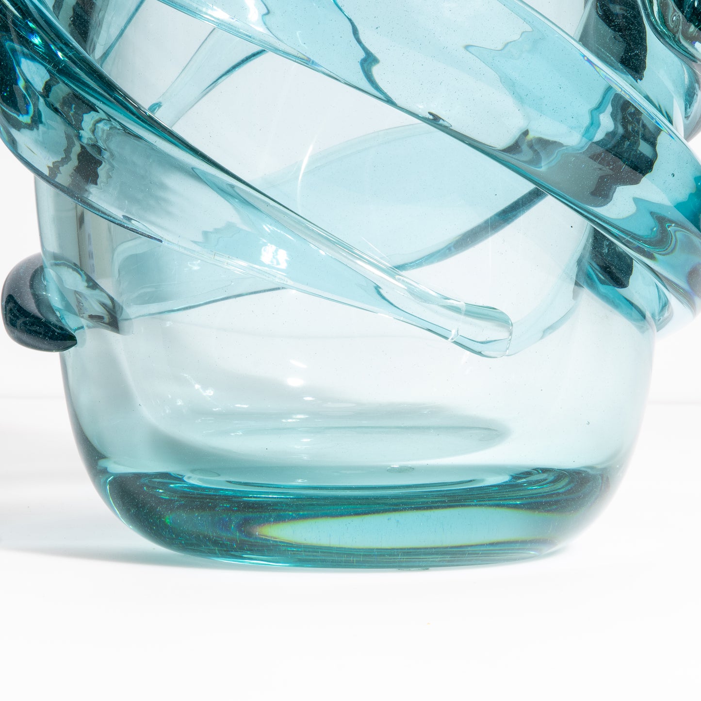 Murano Gomitolo Vase in Aqua Blue