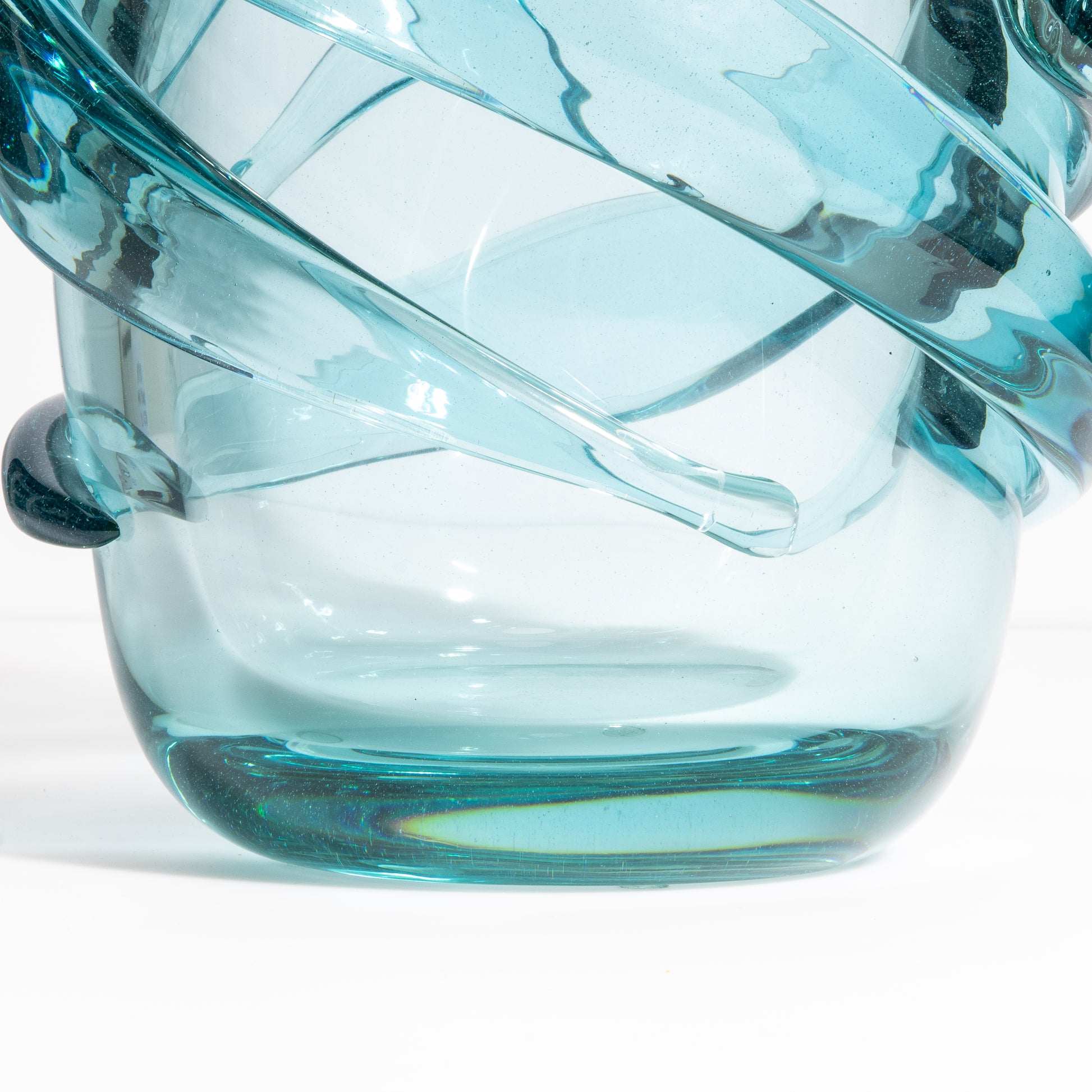 Murano Gomitolo Vase in Aqua Blue