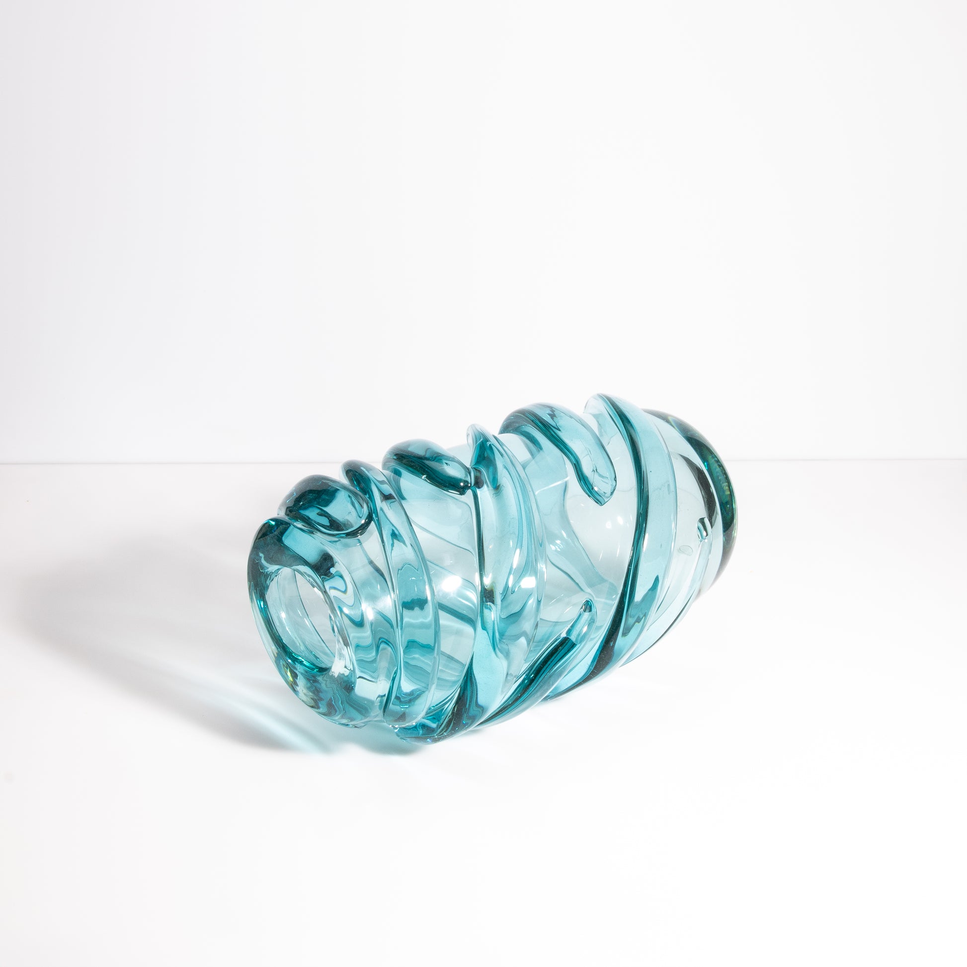 Murano Gomitolo Vase in Aqua Blue