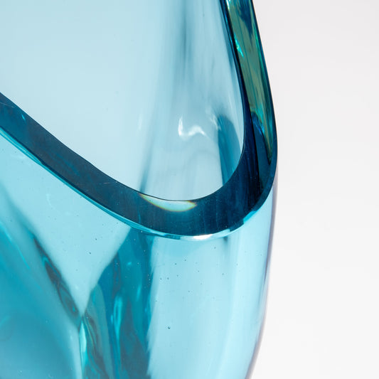 Murano Teardrop Vase in Lagoon Blue