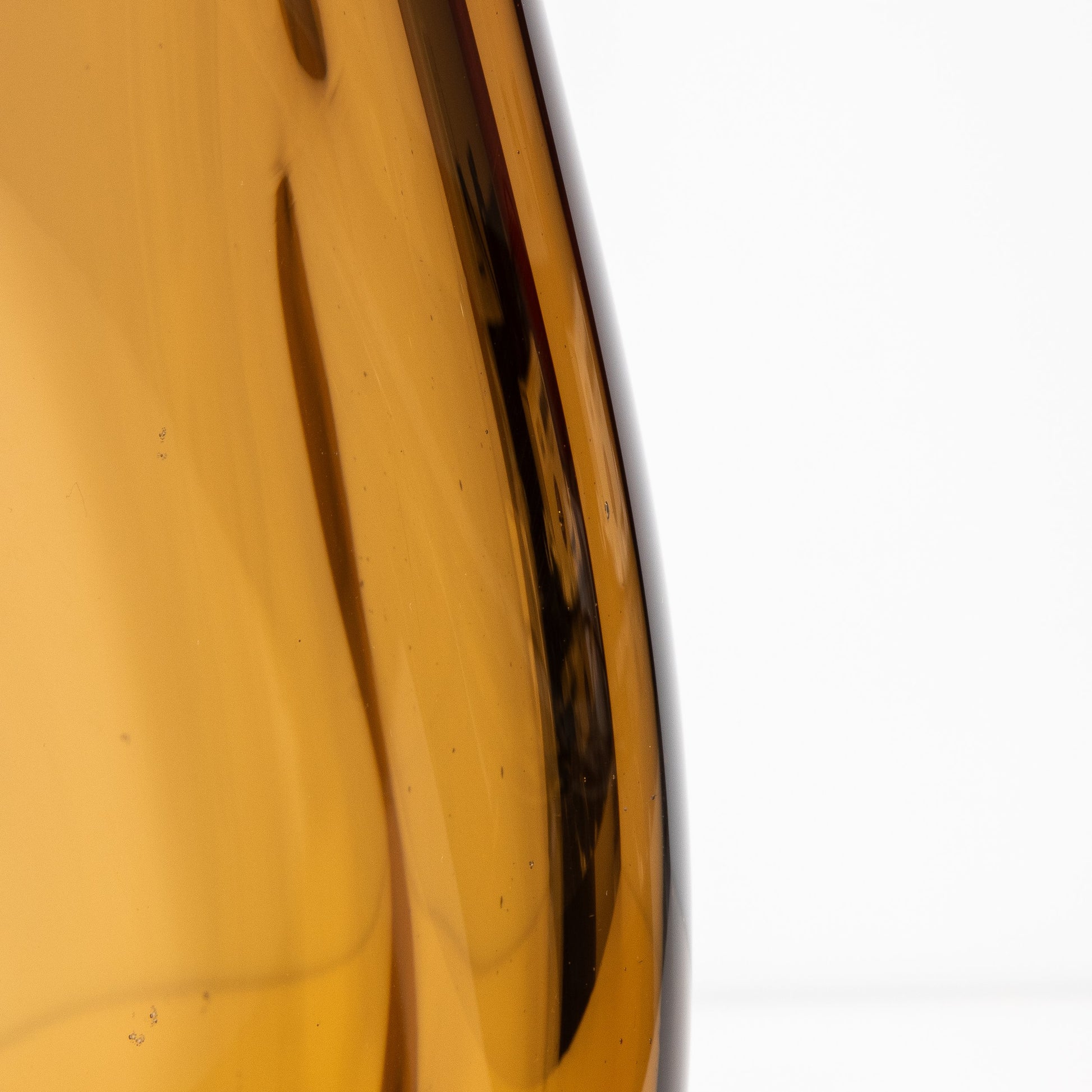 Murano Indented Vase in Amber