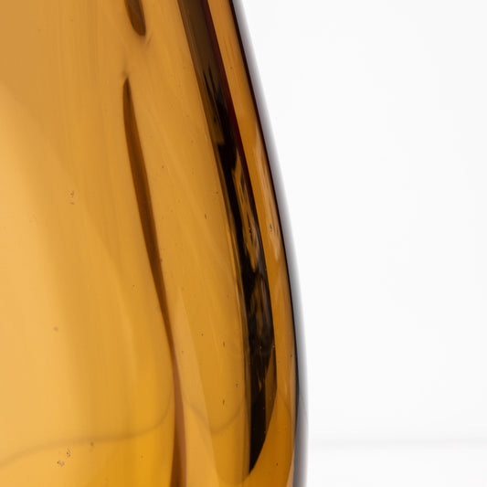 Murano Indented Vase in Amber