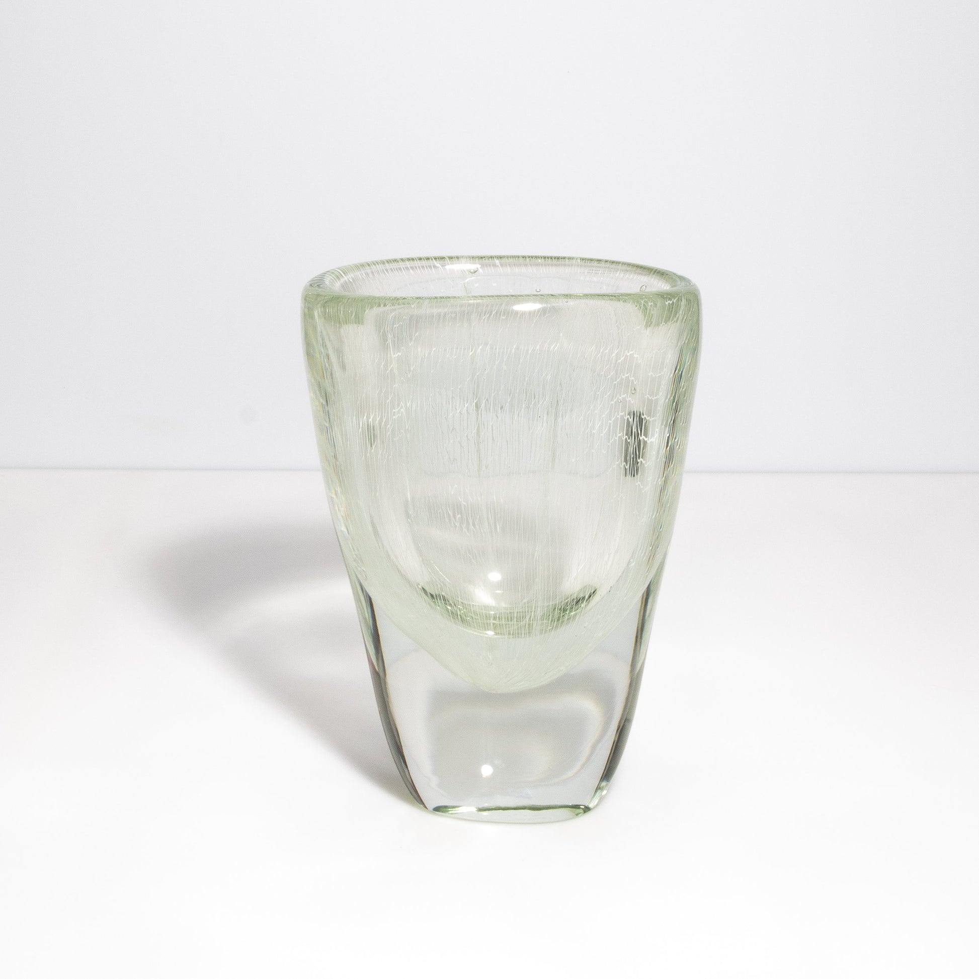 Murano Vase with Micro Threads in Clear