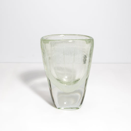 Murano Vase with Micro Threads in Clear
