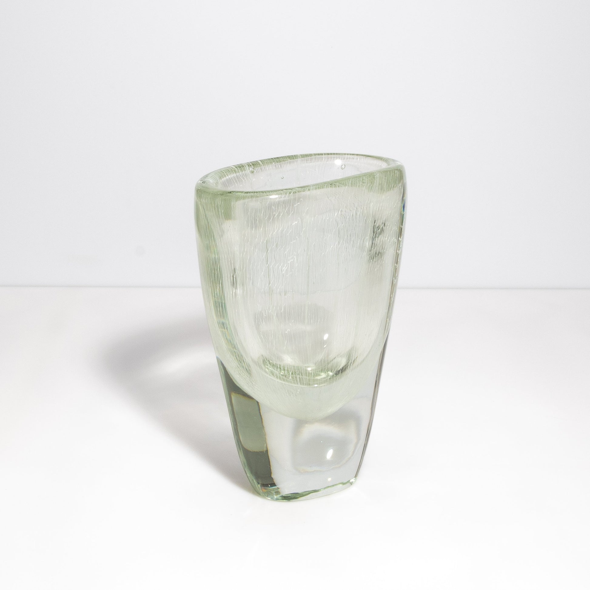Murano Vase with Micro Threads in Clear