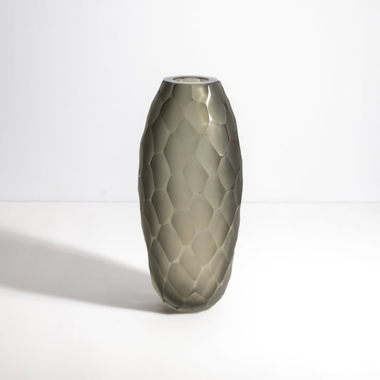 Murano Battuto Vase in Grey