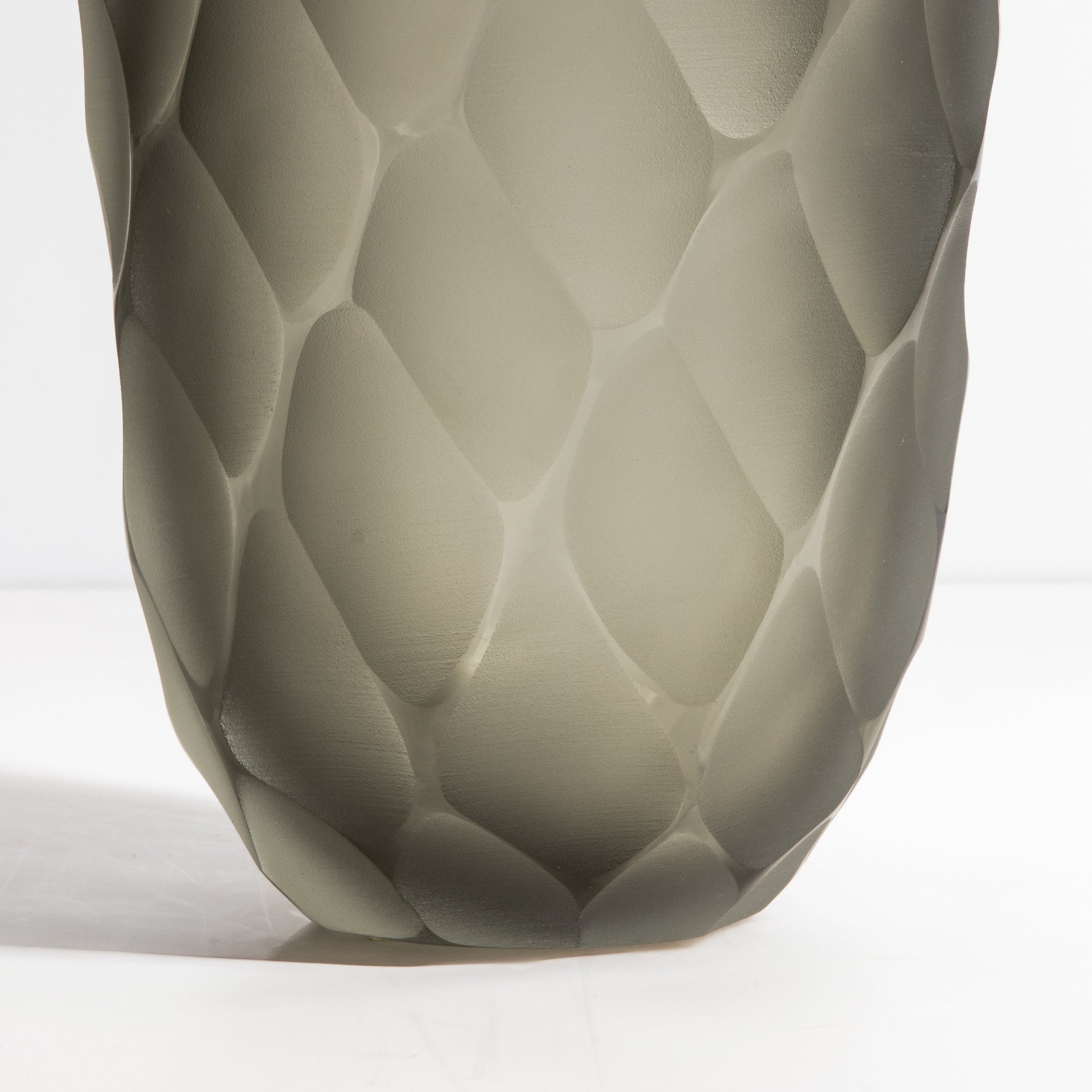 Murano Battuto Vase in Grey