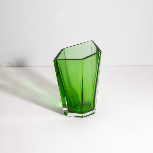Murano Penta Vase in Green