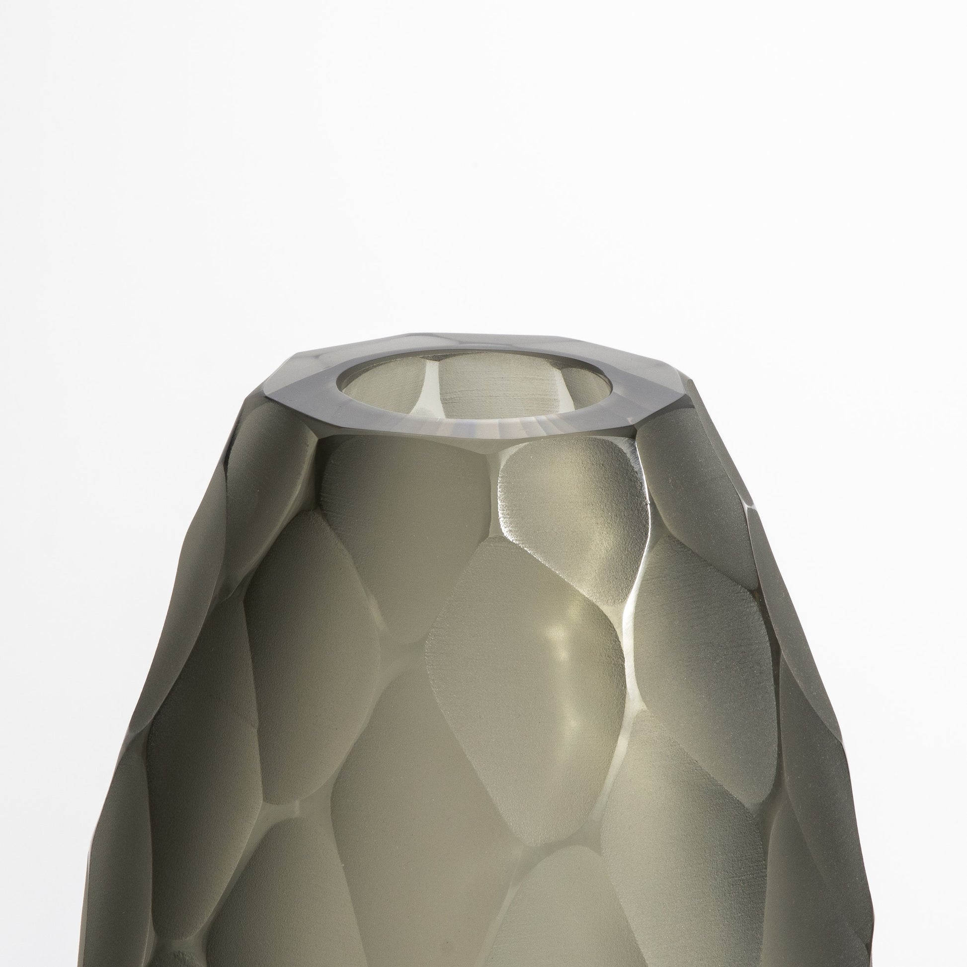 Murano Battuto Vase in Grey