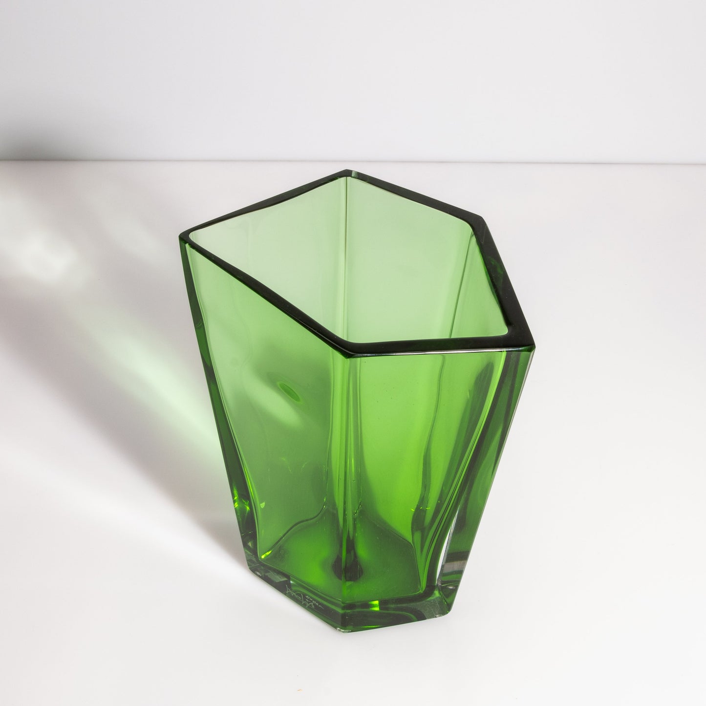 Murano Penta Vase in Green