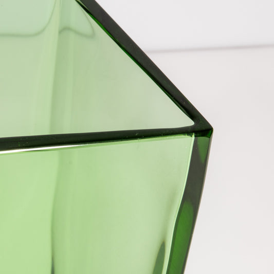 Murano Penta Vase in Emerald Green