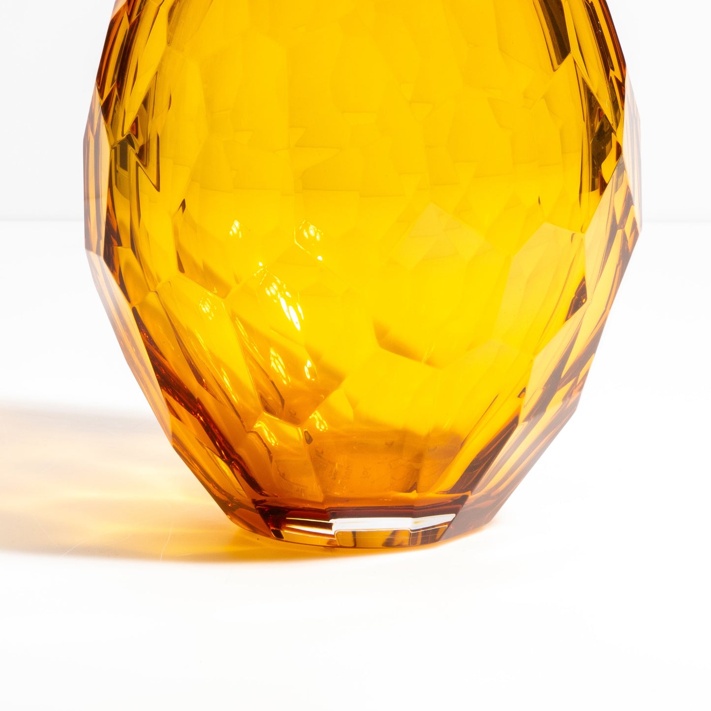 Murano Facet Vase in Amber